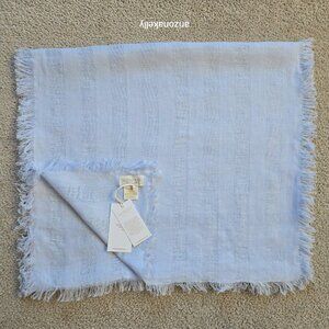 NWT Nomad Linen Scarf Pale Blue Open Weave Eco-Luxe Premium Natural Fabrics